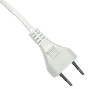 Euroverlengsnoer 2x0,75qmm wit 5m - Afbeelding 2