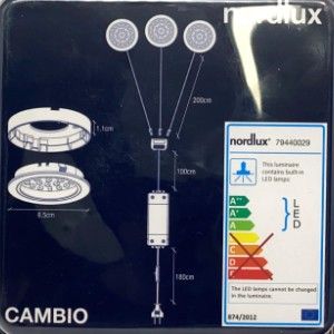 LED Meubelspot Cambio rond 2W 12V aluminium 3-pack 3000K - Afbeelding 3