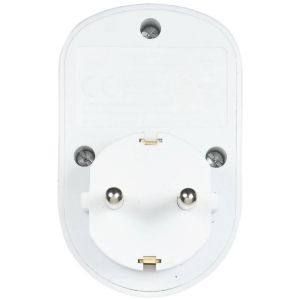 USB + USB-C lader met randaarde adapter 17W wit - Afbeelding 4