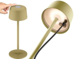 LED Tafellamp oplaadbaar 2W 3000K touch 25cm beige - Afbeelding 4