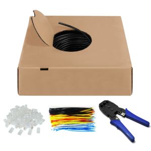 UTP kabel CAT6 zwart massief OUTDOOR set 100m - Afbeelding 4