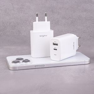 USB + USB-C snellader 20W wit - Afbeelding 4