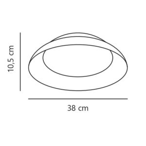 Plafonniere Nivora 2xE27 wit 38cm - Afbeelding 4
