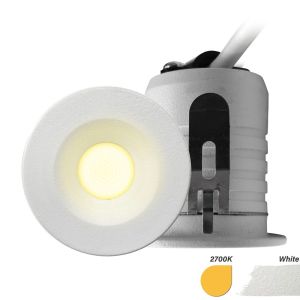 LED mini inbouwspot 2,5W 2700K 35mm 30gr rond vast wit - Afbeelding 4