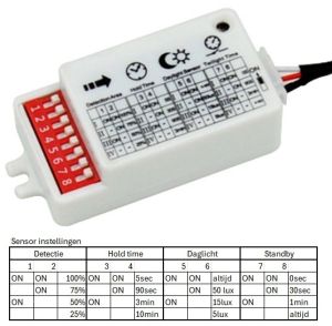 LED Portiek armatuur 5,5-10W 3CCT opaalkap IP66 + sensor wit - Afbeelding 4