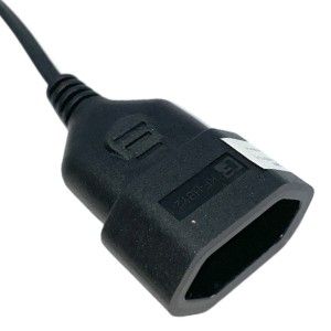Euroverlengsnoer 2x0,75qmm zwart 5m - Afbeelding 3