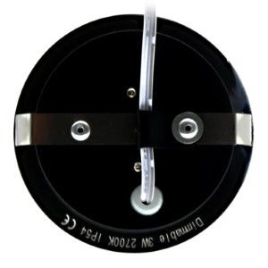 LED meubelspot 3W 2700K 62mm rond zwart - Afbeelding 5