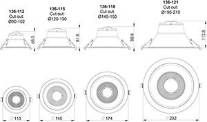 LED downlighter reflector 28W 3CCT wit - Afbeelding 5