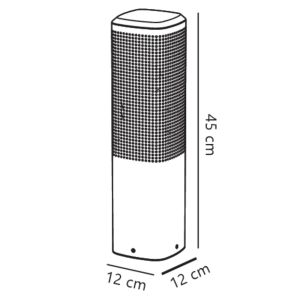 Paallamp Sidara 45 E27 zwart IP44 45cm - Afbeelding 6